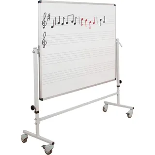 Whiteboard Notentafel fahrbar B/H 120x100
