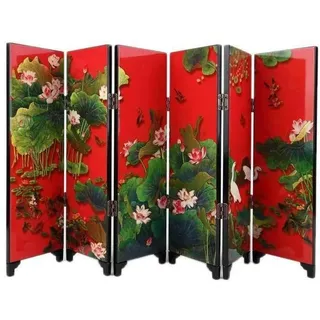 lachineuse–Asiatischer Miniatur-Raumteiler–Lotusblumenmuster–Maße 24x47cm | Japanisches Miniatur-Dekor – Traditionen Japans – Geschenkidee Japan, Asien
