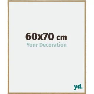 Your Decoration - Bilderrahmen 60x70 cm - Buche Hell - Bilderrahmen aus Kunststoff mit Acrylglas - Antireflex - 60x70 Rahmen - Evry
