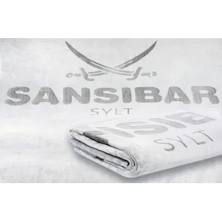 Sansibar Kuscheldecke 150x200 cm – Flauschige Mikrofaser-Decke mit Druck – Wohndecke für Sofa, Bett & Terrasse – Warm & gemütlich – Silber/Anthrazit