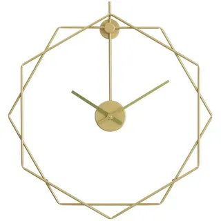 Wanduhr   , gold , Metall , Maße (cm): B: 60 H: 63,5 T: 3.5