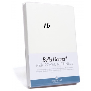 Bella Donna Jersey Spannbettlaken 1B Qualität 90/200 - 100/220cm Farbe Weiß 1000