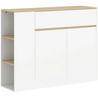 Homcom Sideboard 110 x 29,5 x 82 cm Weiß