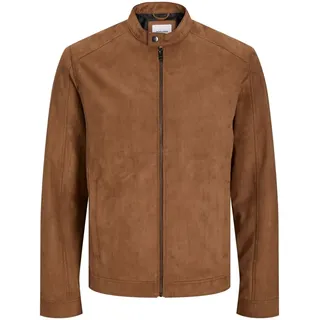 JACK & JONES PLUS Kunstlederjacke in Cognac | Gr.: 3XL