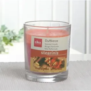 Hillfield 6 Stück Eika Stearinkerze, Duftglas Stearinis, Marzipan-Amaretto