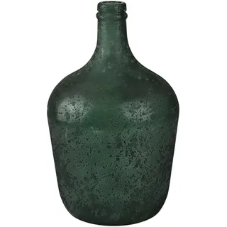 AM Design Dekovase Grüne Flaschenvase, aus recyceltem Glas – beständig und stilvoll grün