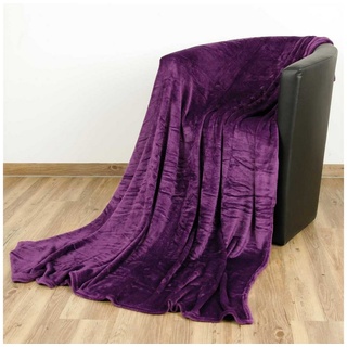 Wohndecke, Bestlivings, Kuscheldecke "Celina" - Violett - 60x80 cm (BxL) - hochwertige Flauschige Kuschel Decke in vielen Farben und Größen lila 60 cm x 80 cm