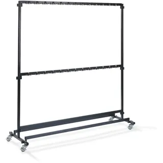 Feros Kleiderständer groß mit 104 Haken, aus Stahl, fahrbar und zerlegbar, erweiterbar, 192x60x200cm (BxTxH), C10004