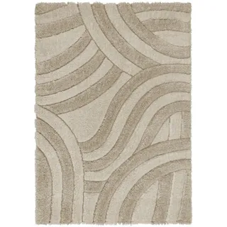 KADIMA DESIGN Nadd Hochflorteppich 200 x 290 cm Beige