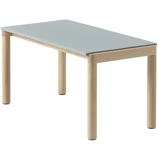 Muuto Couple Couchtisch, 84 x 40 cm, 1 plain - pale blue / eiche natur