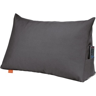 sleepling Rückenkissen Keilkissen, Seitentasche, Multifunktional, perfekt zum Lesen und Fernsehen grau