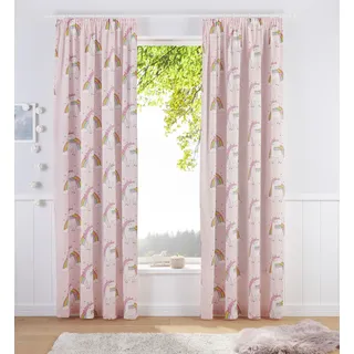 OTTO home Einhorn Kräuselband 135 x 145 cm Pink/Rosa 1 St