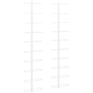 vidaXL Weinregal 10 Flaschen 2 Stk. Weiß
