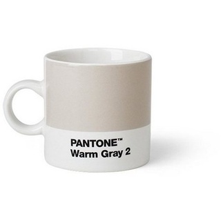 PANTONE Kaffeeservice, Fine Bone, Fine Bone, PANTONE Porzellan Espressotasse, dickwandig, spülmaschinenfest, 120ml grau