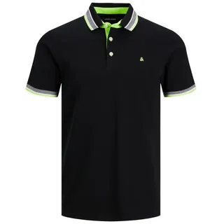 Jack & Jones Poloshirt Polo Shirt JJEPAULOS Sommer Hemd Kragen Pique Cotton (1-tlg) 3613 in Schwarz-2 schwarz XS