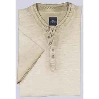 engbers Herren Henley T-Shirt Beige regular uni Knopfleiste - M