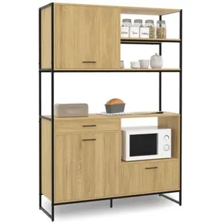 Küchenbuffet 120 CM DETROIT Möbel 3 Türen + 1 Schublade Industriedesign