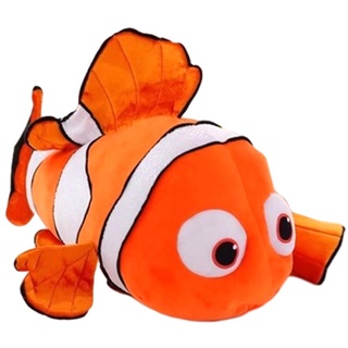 OCDSLYGB Fisch Plüschtier,Plüschtier Clownfisch orange weiß, Kuscheltier Fisch mit Streifen Kuscheltier Spielzeug für Kinder,Gefülltes Meerestier Spielzeug für Kinder Geburtstage