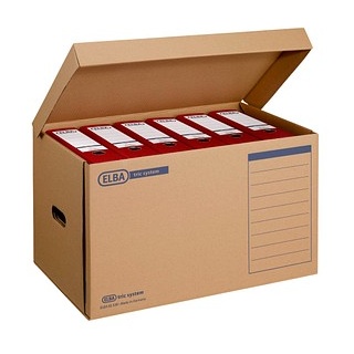 10 ELBA Archivcontainer tric system braun 54,5 x 36,0 x 32,0 cm