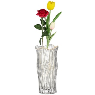 Homewit Tischvase Klare Glasvase, Kristall Blumenvase, für Wohnzimmer Hochzeit (1 St), Röhren-Blumenvase, Hydrokultur Pflanzen Küche Deko bunt