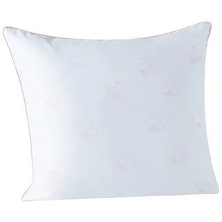Yatas Kopfkissen, Weiß, Textil, Blätter, Füllung: Baumwollfüllung, 80x80x15.5 cm, Oeko-Tex® Standard 100, Made in Turkey, feuchtigkeitsregulierend, weich und anschmiegsam, formstabil, für alle Schlafpositionen geeignet, atmungsaktiv, Schlaftextilien, Kopfkissen & Nackenkissen, Kopfkissen