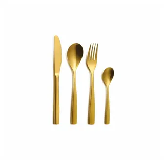 Comas Besteck-Set BARCELONA GOLD 24 Teile Edelstahl 18/10 - 3 mm / PVD-Beschichtung
