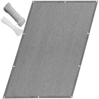 QINLIQIN Garten Sonnensegel 190 x 300 cm Blickdichte Balkonumspannungen Wind-Und Uv-Schutz Staubschutz mit Ösen, Nylon Kabelbinder Und Kordel für Terrassen Swimming Pool, Hellgrau