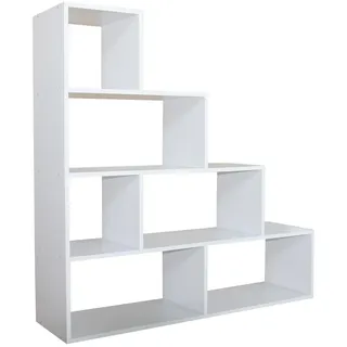 Hti-Living Thekla Bücherregal 114 x 30 x 114 cm Weiß