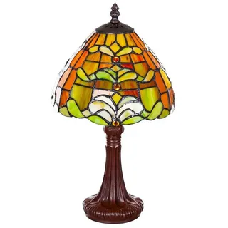 BIRENDY Stehlampe Birendy Tischlampe Tiffany Mosaik bunt Tiff151 Motiv Lampe