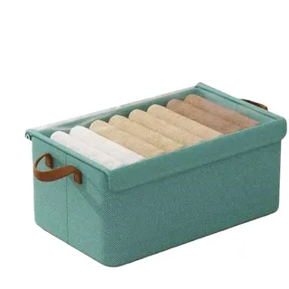 Generisch Aufbewahrungsboxen Für Den Kleiderschrank | Klare Deckel Stoff Organizer Unterbett,Kleideraufbewahrung Organizer mit Griffen,Für Kinderzimmer Schlafzimmer Studentenzimmer