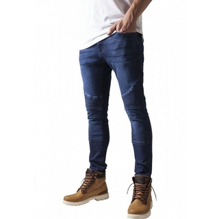 URBAN CLASSICS Slim-fit-Jeans Biker Jeans Jeanshose mit Stretch blau W 30Jeans-direct