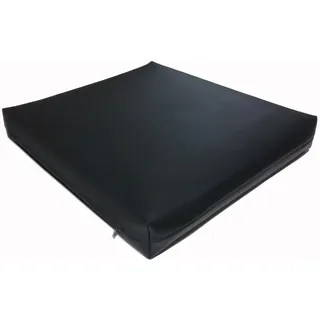 Dibapur ® Rollstuhlkissen ca.45cm x 40cm x 5cm Chefsessel Schwarzen Kunstleder Bezug (Flamm hemmend) Visco Sitzkissen - Viscoelastische, Antidekubitus,Sitzkissen