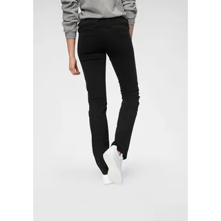 Regular-fit-Jeans PEPE JEANS "VENUS" Gr. 27, Länge 32, schwarz (t41 stretch sateen, 999 black) Damen Jeans mit Badge
