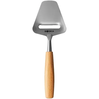 Boska Käsehobel Amigo Small/Mini Käsehobel/Kleiner Hobel für reifen und alt gereiften Käse/Ergonomischer Griff/Hochwertiger Edelstahl/Buchenholz/Auch zum Hobeln von Gemüse
