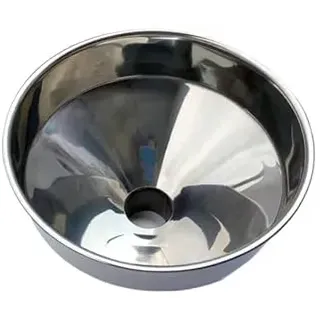 HOMEXO Trichter aus Edelstahl 304, großer Durchmesser, 20 cm, industrieller Trichter mit gerolltem Rand, Ölleckage, extra großer Haushaltstrichter(Big20 small5cm)