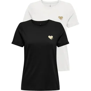 Only ONLKITA LIFE S/S TOP Schwarz XS
