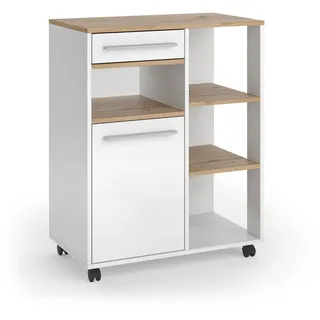 Vicco Küchenbuffet Pure, Weiß/Artisan-Eiche, 72.2 x 90.8 cm | mit höhenverstellbaren Einlegeböden zur flexiblen Nutzung