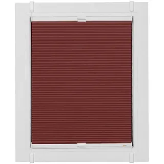 sunlines Plissee Start-up Style Honeycomb, verdunkelnd, ohne Bohren, verspannt, Klemmfix, verspannt mit Simply-Fix Klemmträger, Wabenplissee, nach Maß rot 67 cm x 125 cm