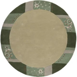 THEKO Wollteppich Ø grün ¦ Wolle ¦ Maße (cm): B: 150 H: 1,3