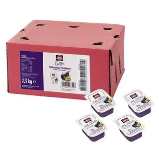 Schwartau Fruchtaufstrich Extra Pflaumenmus, vegan, Portionspackungen, je 25 g, 100 Stück