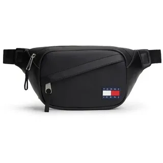Tommy Jeans Gürteltasche TJM DAILY PU BUMBAG, Unisex Bauchtasche, Crossbodybag mit Logo-Aufnäher schwarz