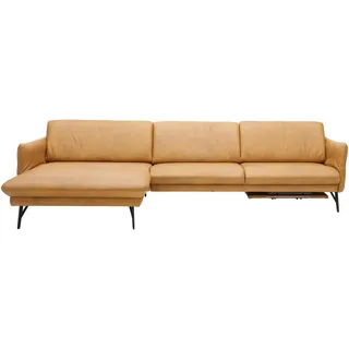 Himolla Ecksofa, Gelb, Metall, Echtleder, Rindleder, Uni, Ottomane links, L-Form, 330x174 cm, Blauer Engel, Goldenes M, Made in Germany, Emas, Typenauswahl, Lederauswahl, Stoffauswahl, seitenverkehrt erhältlich, Rücken echt, Wohnzimmer, Sofas & Couches, Wohnlandschaften, Ecksofas