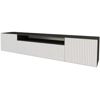 altdecor Noa-2 Lowboard 200x40x41 cm Schwarz Holzwerkstoff
