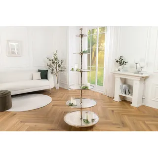 riess-ambiente Dekoetagere ABSTRACT 180cm silber - Metall, handmade, rund, Party-Deko, 6 Etagen (Einzelartikel, 1 St), XXL Servierständer mit Cupcake-Ständer - ideal für Küche & Wohnzimmer silberfarben