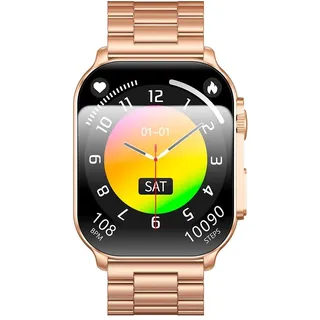 SMARTY 2.0 Digitale Damenuhr, automatisch, mit Metallarmband, SW080L, rotgoldfarben, modern, Roségold, Modern