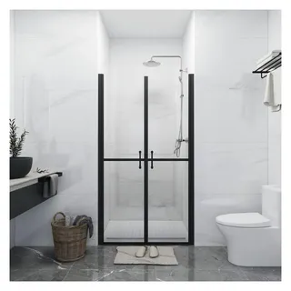 vidaXL Duschtür links 76 x 190 cm schwarz