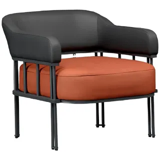 Xlmoebel Loungesessel Luxus-Ledersessel mit modernem Design und hochwertiger Polsterung (Sessel), Hergestellt in Europa schwarz