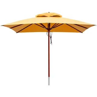 anndora® Sonnenschirm Gartenschirm Marktschirm 3x3 m eckig - mit Winddach Farbauswahl - 300 x 300 cm