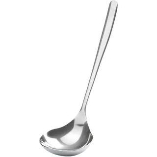 GRÄWE Schöpflöffel Edelstahl 18/10 Silber poliert 28,5 cm lange Suppenkelle robust hitzebeständig spülmaschinengeeignet Kochbesteck Küchenhelfer, Bowlenlöffel