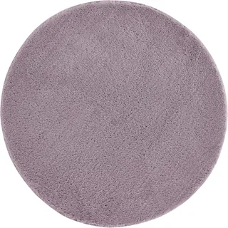 andiamo Badezimmerteppich Arezzo,Badematte,67 cm Rund, Lavendel | Badteppich mit Noppen-Rückseite,Duschvorleger aus 100% Polyester,waschbar bei 30°C pflegeleicht